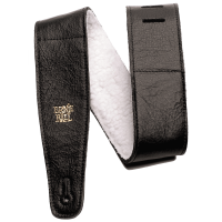 Ernie Ball 4137 Tracolla Pelle Nera Italiana - 1