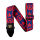 Ernie Ball Red and Blue Peace Love Dove Jacquard Strap - 1