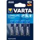 Varta Blister Da 4pz Batteria Aaa 1,5v Alta Intensità