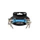 Ernie Ball Flex Patch Cable Blue 8Cm 3PK