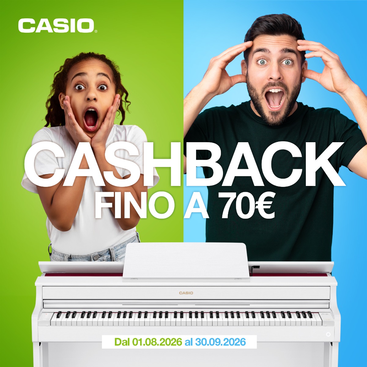 Casio CashBack Fino a 70€ Agosto-Settembre 2026 Palma Milano