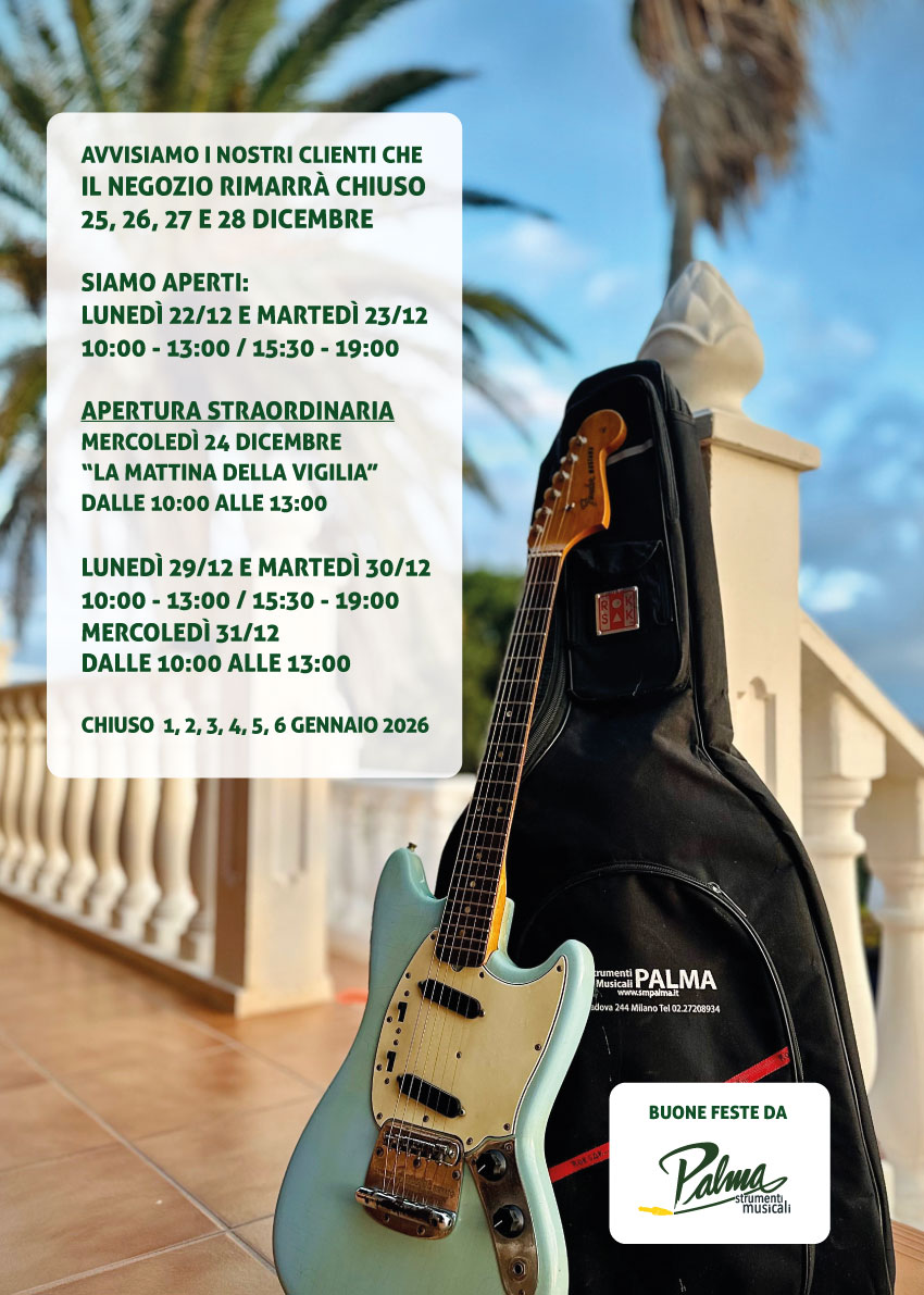 Grazie come sempre per tutta la fiducia data in questo 2025! Tantissimi auguri per un prosperoso, frizzante e musicale 2026!