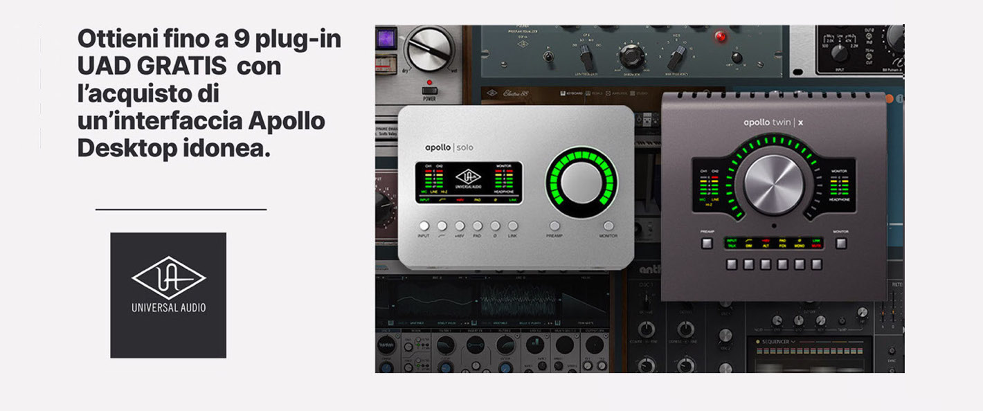 Vieni in negozio da Palma Strumenti Musicali e Scopri la promozione Apollo UaFx e Ox-Amp